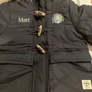 OshkoshBgosh boys 18 Mos. navy jacket with toggles size 18 months NWTS “MATT”